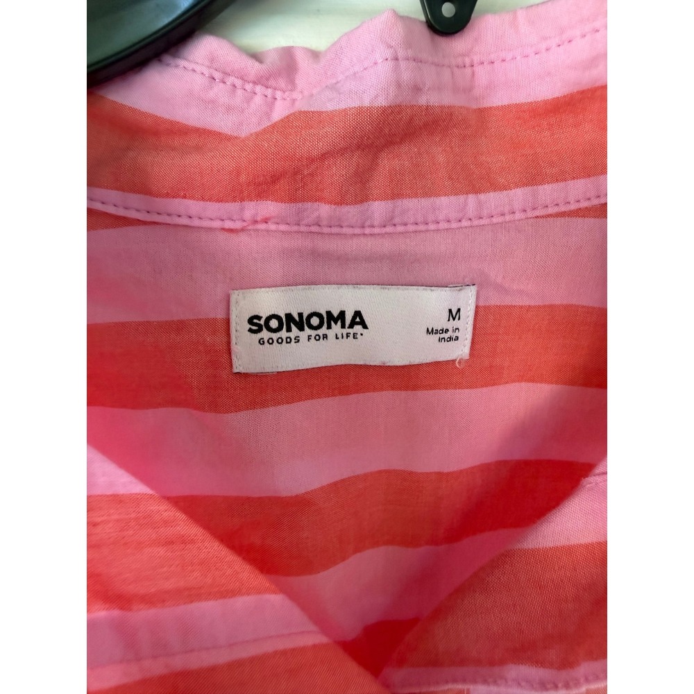 Madewell Pink Striped Button-Down Shirt - Picture 2 of 5